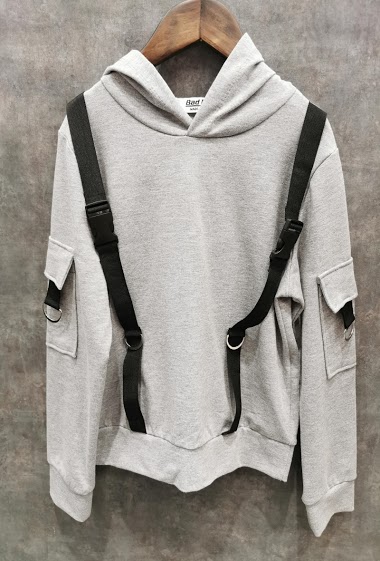 Großhändler Squared & Cubed - Thin jersey hoodie with fancy bands