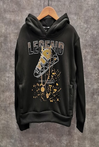 Wholesaler Squared & Cubed - Fleece hoodie with strass LEGEND