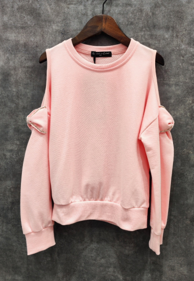 Wholesaler Squared & Cubed - Girl sweater with open shoulders