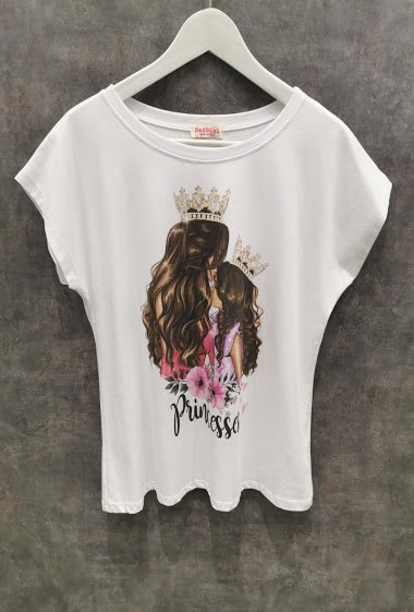 Großhändler Squared & Cubed - Adult tshirt with loose sleeves collection Mini Me "PRINCESSES"