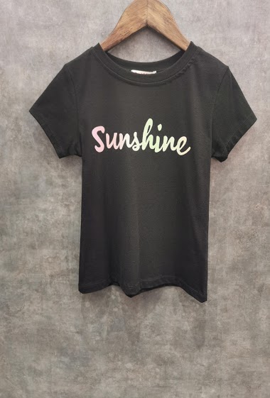 Grossiste Squared & Cubed - Tshirt avec inscription thermocollée "SUNSHINE"