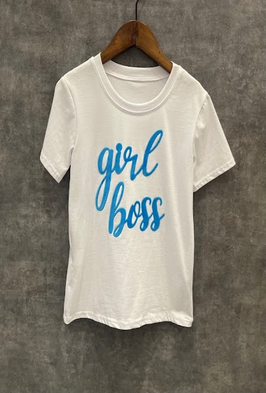 Grossiste Squared & Cubed - Tshirt avec patch "Girl Boss"