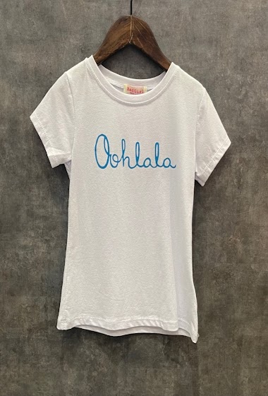 Printed cotton tshirt "Oohlala"