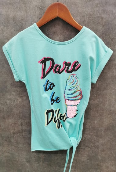 Fancy tshirt with magic sequins "ICE CREAM"