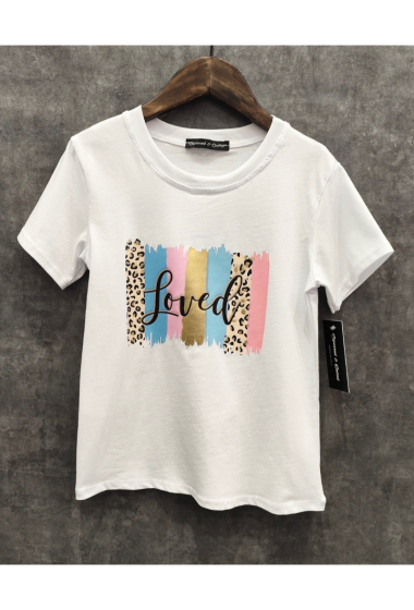Großhändler Squared & Cubed - Mädchen-T-Shirt mit schillerndem Aufdruck