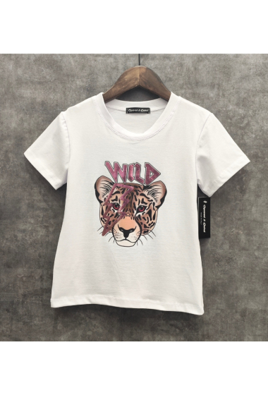 Wholesaler Squared & Cubed - Girls' t-shirt with iridescent print
