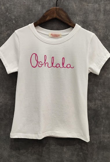 Großhändler Squared & Cubed - Mädchen-T-Shirt mit „Oohlala“-Aufdruck
