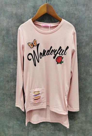 Wholesaler Squared & Cubed - Long sleeves tshirt with fancy decorations