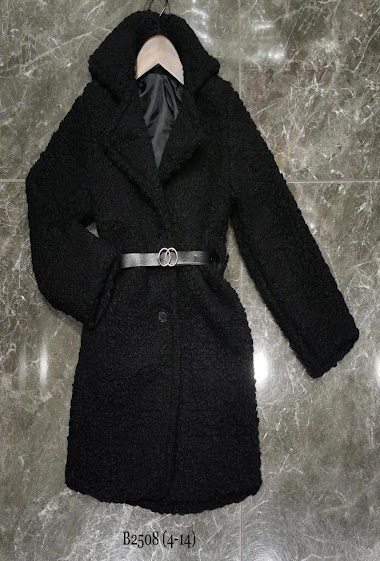 Wholesaler Squared & Cubed - Sheep fur alike vest with a belt