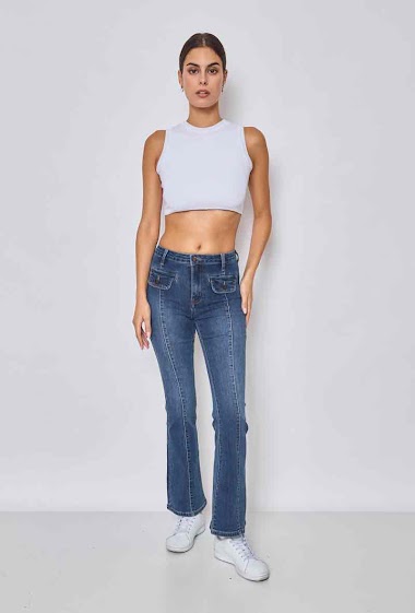 Wholesaler Secret denim - Flared blue jeans