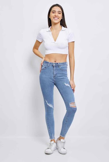 Wholesaler Secret denim - Skinny jeans destroyed