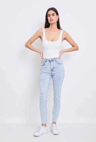 Grossiste Secret denim - Jeans skinny destroyed