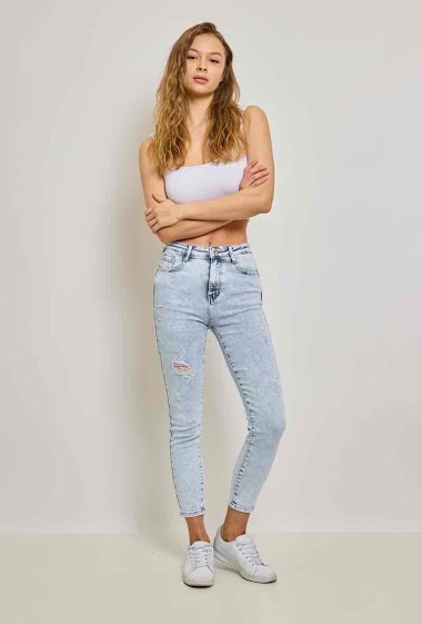 Grossiste Secret denim - Jeans skinny destroyed