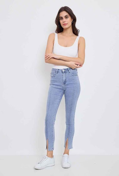 Grossiste Secret denim - Jeans skinny fendu avant