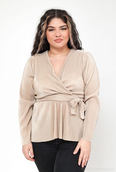Plus size pleated top