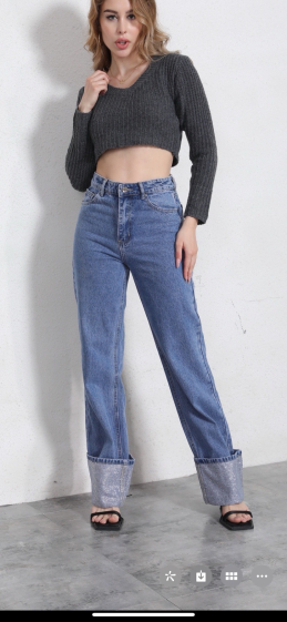 Wholesaler See See - rhinestone jeans