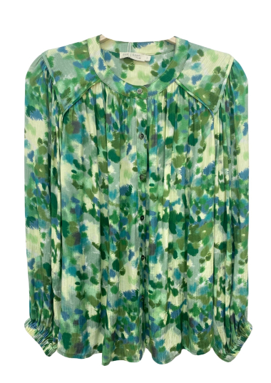 Wholesaler SEE U SOON - Green printed blouse