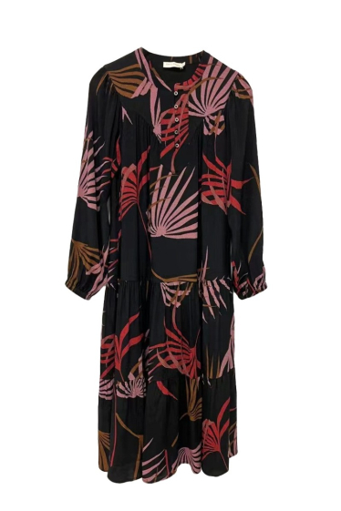 Robe long en imprim e palme femme SEE U SOON Paris Fashion Shops