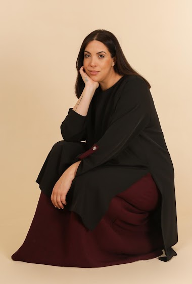 Grossiste SENSUELLES - Mj-8101 robe abaya bi color