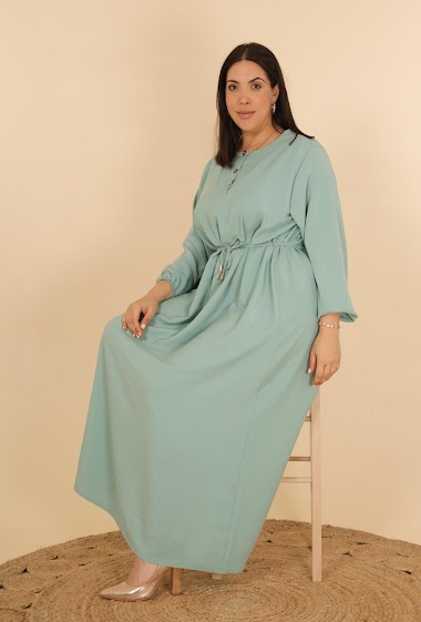 Wholesaler SENSUELLES - Mj-8105 fluid abaya dress 3 buttons
