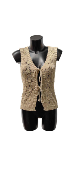 Grossiste SEVEN SEPT - GILET MAILLE LUXE SANS MANCHES