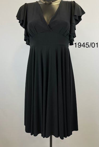 Großhändler SILVER FASHION - Kleid mit V-Ausschnitt