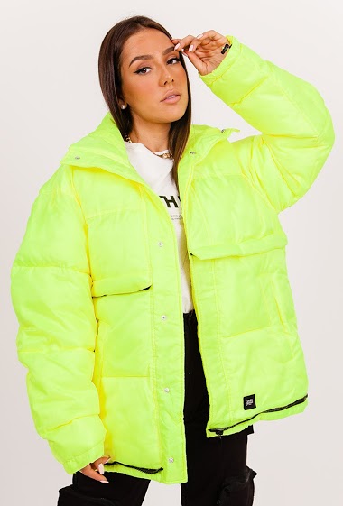 Wholesaler Sixth June Paris - Oversized yellow neon puffer jacket