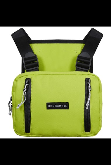 Petit sac poitrine texte zips vert Sixth June Paris Paris