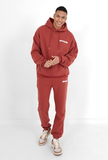 Wholesalers Sixth June - Offset logo oversized hoodie Red
