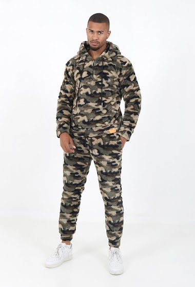 Wholesaler Sixth June Paris - Camouflage zip hoodie Green