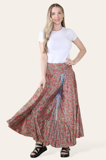 Wholesaler SK MODE - Women's Skirt Pants Large Floral Rosette Summer Collection SK9010