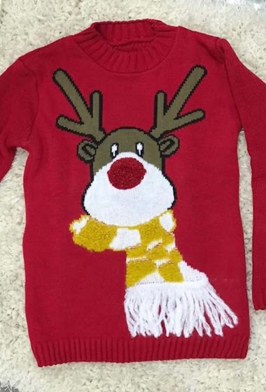 Wholesaler SK MODE - Christmas Sweater Child Snow Reindeer ECHVJENF