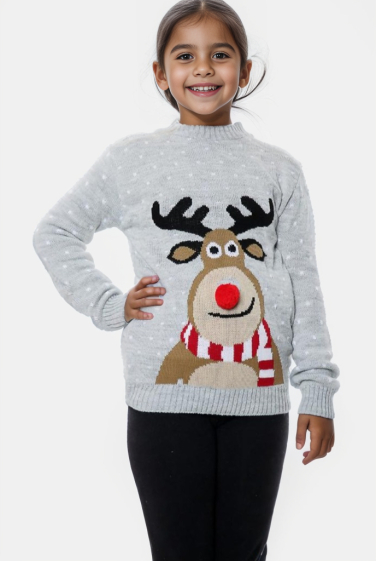 Wholesaler SK MODE - Christmas sweater Merry Christmas CHILD Christmas party Rennes RCJENF