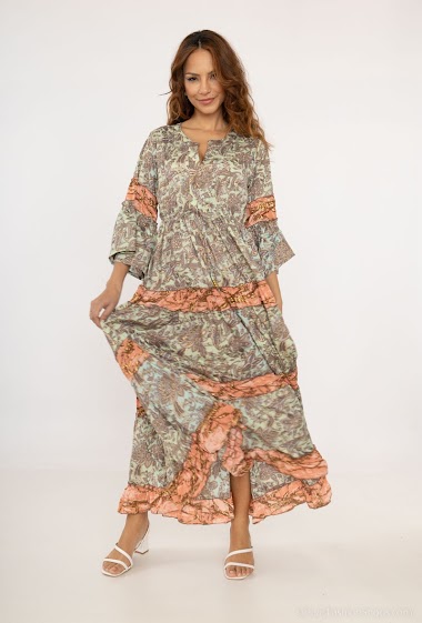 Dress; boho chic inspired classy sassy dress with japanese florant print