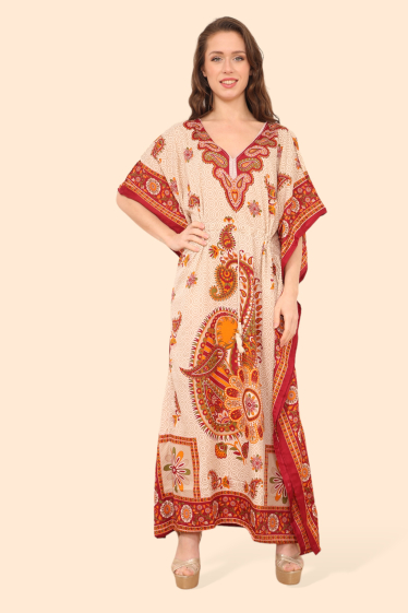 Wholesaler SK MODE - Long and maxi dress with a traditional kaftan pattern design SKC1308.