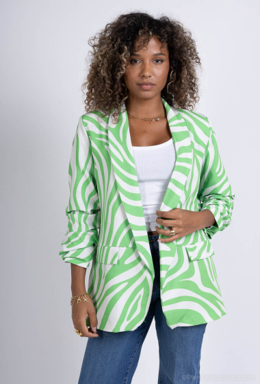 Wholesaler SK MODE - Women zebra print blazer jacket outerwear SKV6078