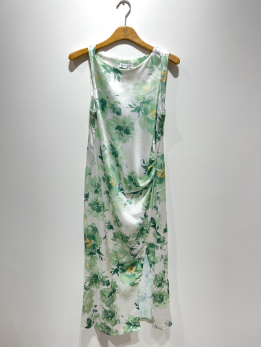 Großhändler SOGGO - Langes Kleid mit Blumendruck
