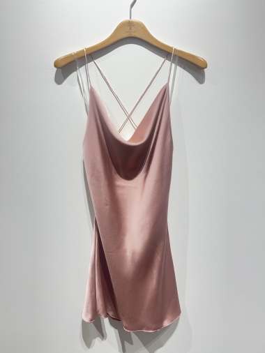 Wholesaler SOGGO - Satin dress, crossed strap