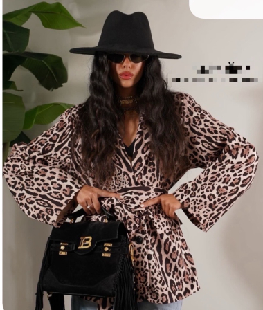 Großhändler SOGGO - Blazerjacke mit Leopardenmuster