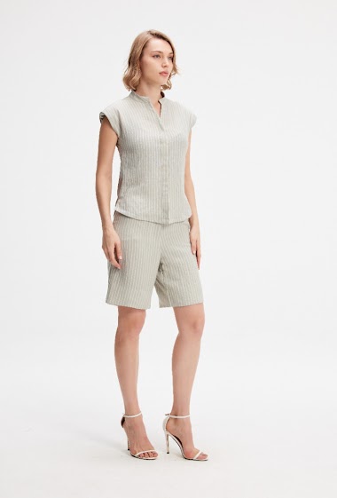 Wholesaler Smart and Joy - Stripy sleeveless shirt