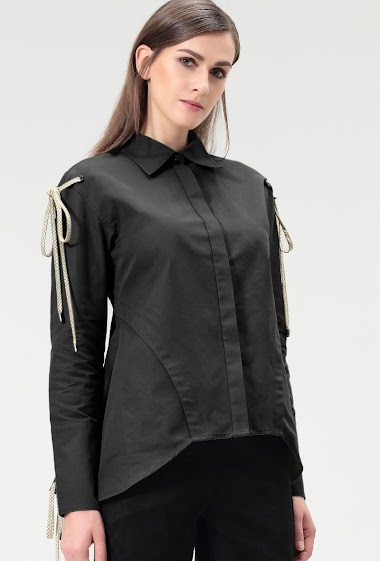 Wholesaler Smart and Joy - Jacket Shirt decorated with belt loops and flared volume in the back