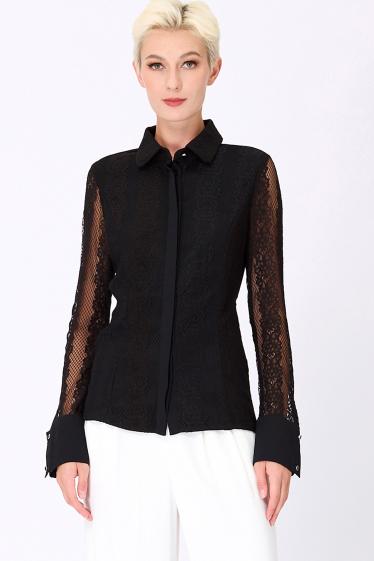 Wholesaler Smart and Joy - Long Sleeve Lace Fitted Blouse
