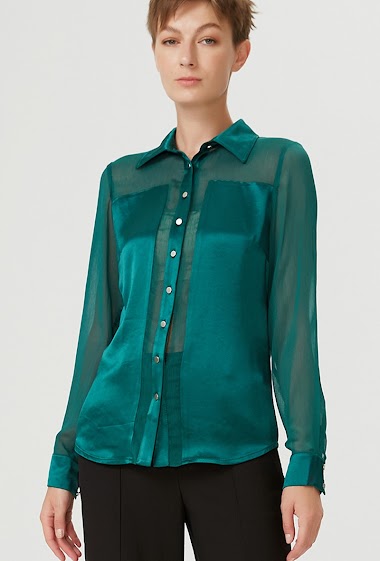 Wholesaler Smart and Joy - Chiffon and satin blouse