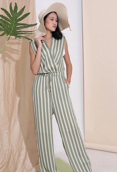 Wholesaler Smart and Joy - Long striped jumpsuit