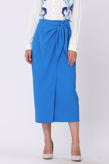 Wholesaler Smart and Joy - Draped wrap-effect pencil skirt