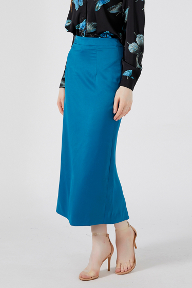 Wholesaler Smart and Joy - Pencel skirt in Blue