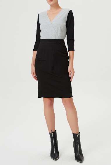 Großhändler Smart and Joy - Basic straight jersey skirt