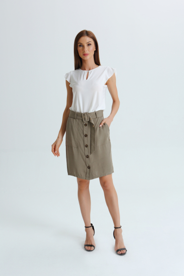 Wholesaler Smart and Joy - Viscose Skirt Buttoned Front