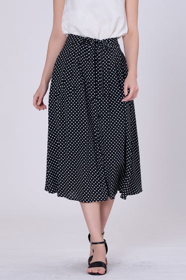 Wholesaler Smart and Joy - Polka dot flared skirt