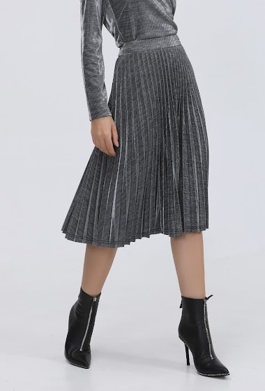 Wholesaler Smart and Joy - Moire skirt with sunray pleats